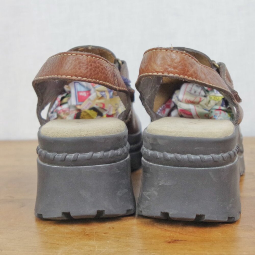Vintage MIA Chunky Platform Leather Sandals Size 11M - Picture 9 of 10